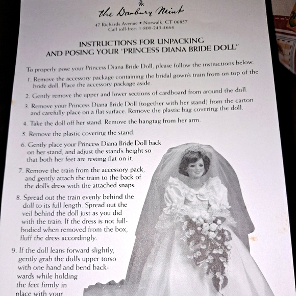 Princess Diana Bride Doll Danbury Mint - Picture 1 of 8